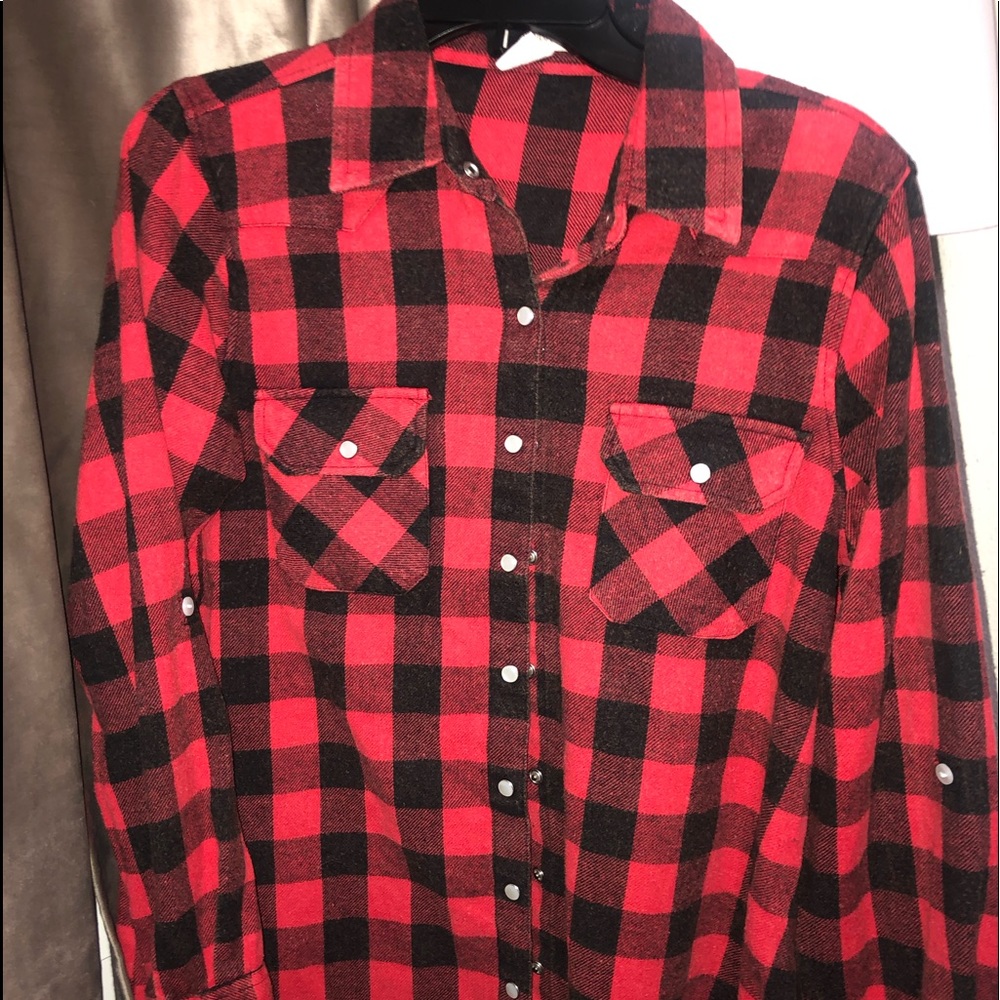 Buffalo check snap button down.